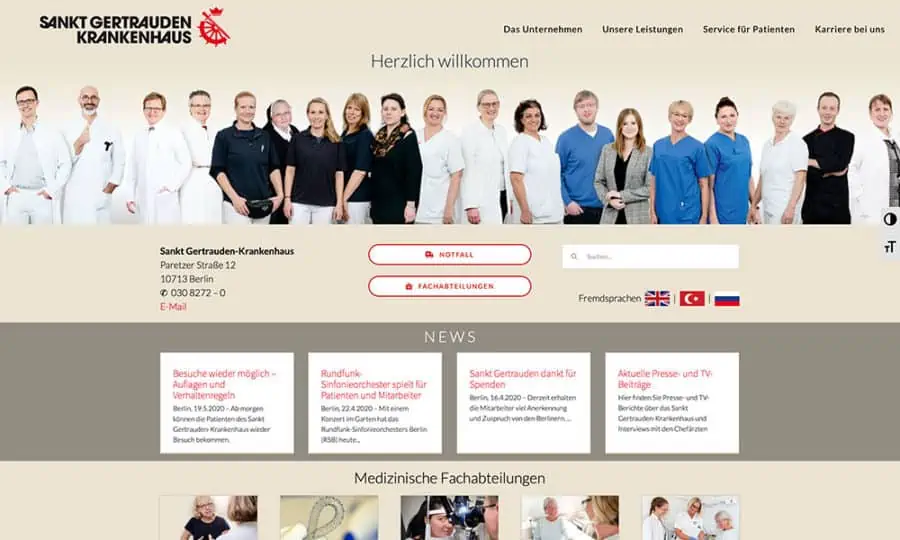 Gertrauden-Krankenhaus 21 Homepage Sankt Gertrauden