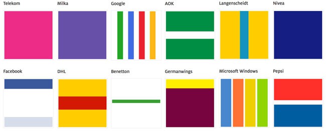 Corporate-Design Farben bekannter Marken